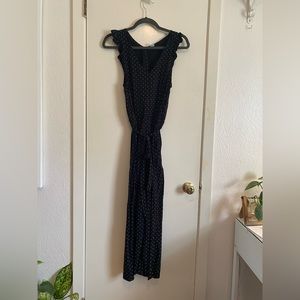 Old Navy Black and White Poka Dot Jumpsuit